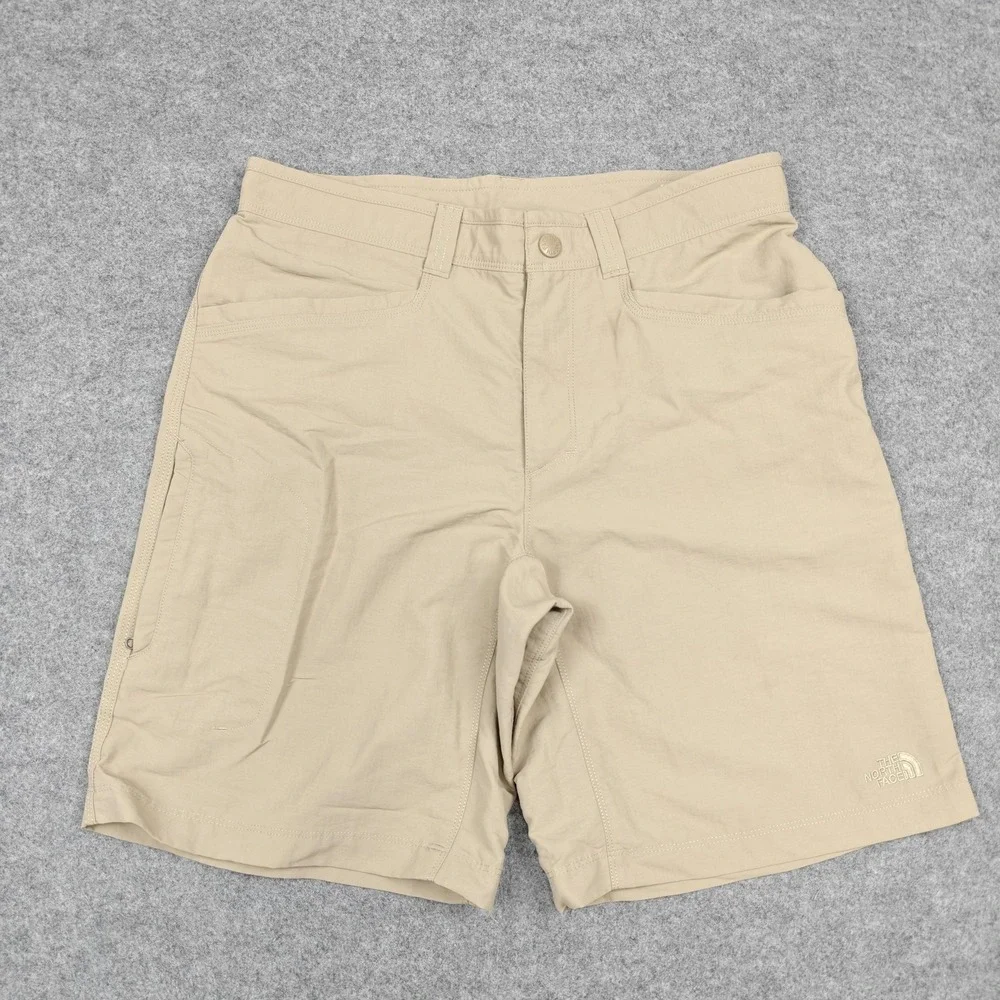 The North Face Shorts Mens 32 Beige Nylon Cargo Outdoor Hiking Travel Pockets